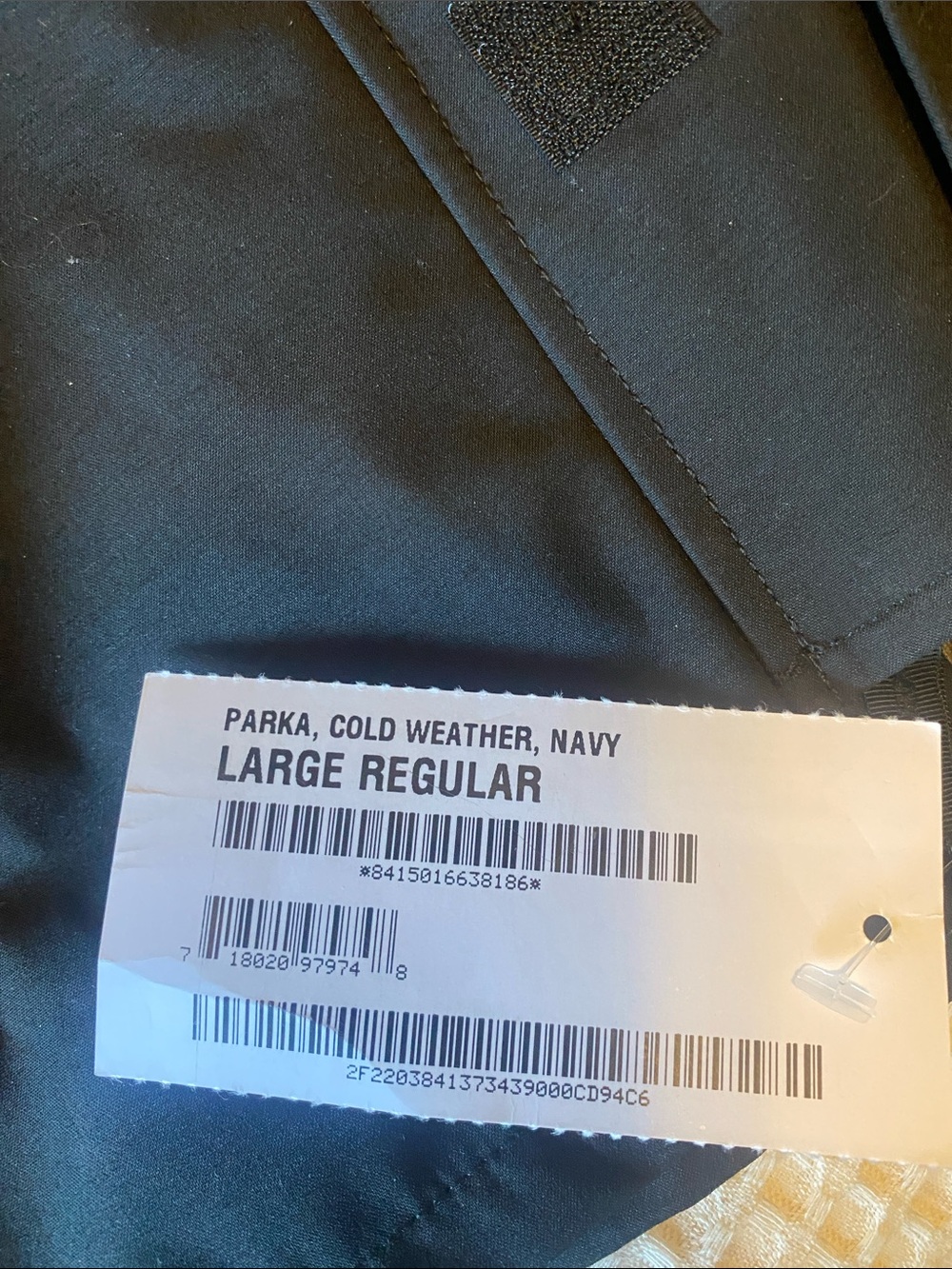 Men's Navy Cold-Weather Puffer Parka - Large Regular